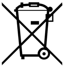 Symbol durchgestrichene Tonne